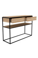 Mesa Consola Rectangular con 2 Cajones | Ethnicraft Monolit | Oroa.es
