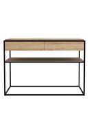 Mesa Consola Rectangular con 2 Cajones | Ethnicraft Monolit | Oroa.es