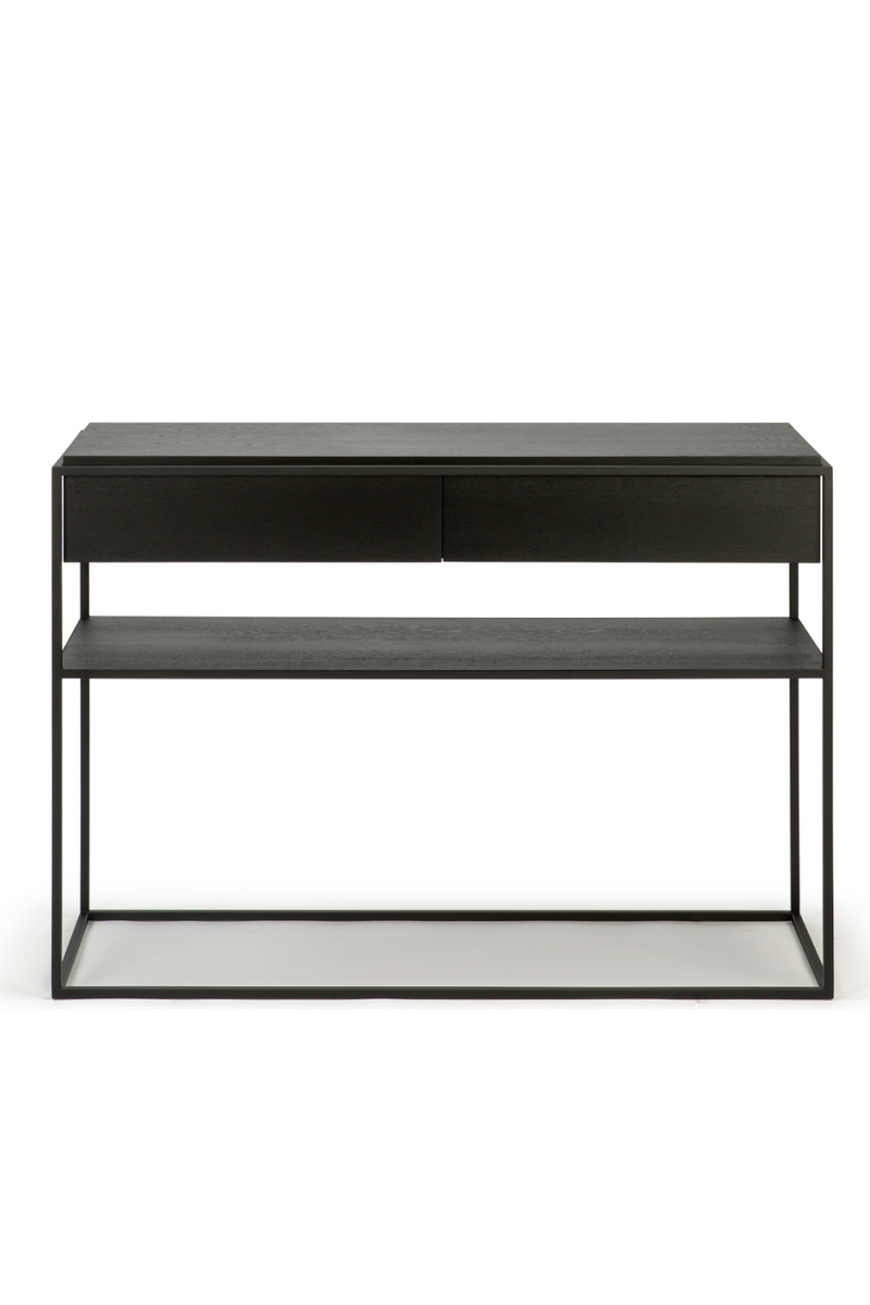 Mesa Consola Rectangular con 2 Cajones | Ethnicraft Monolit | Oroa.es