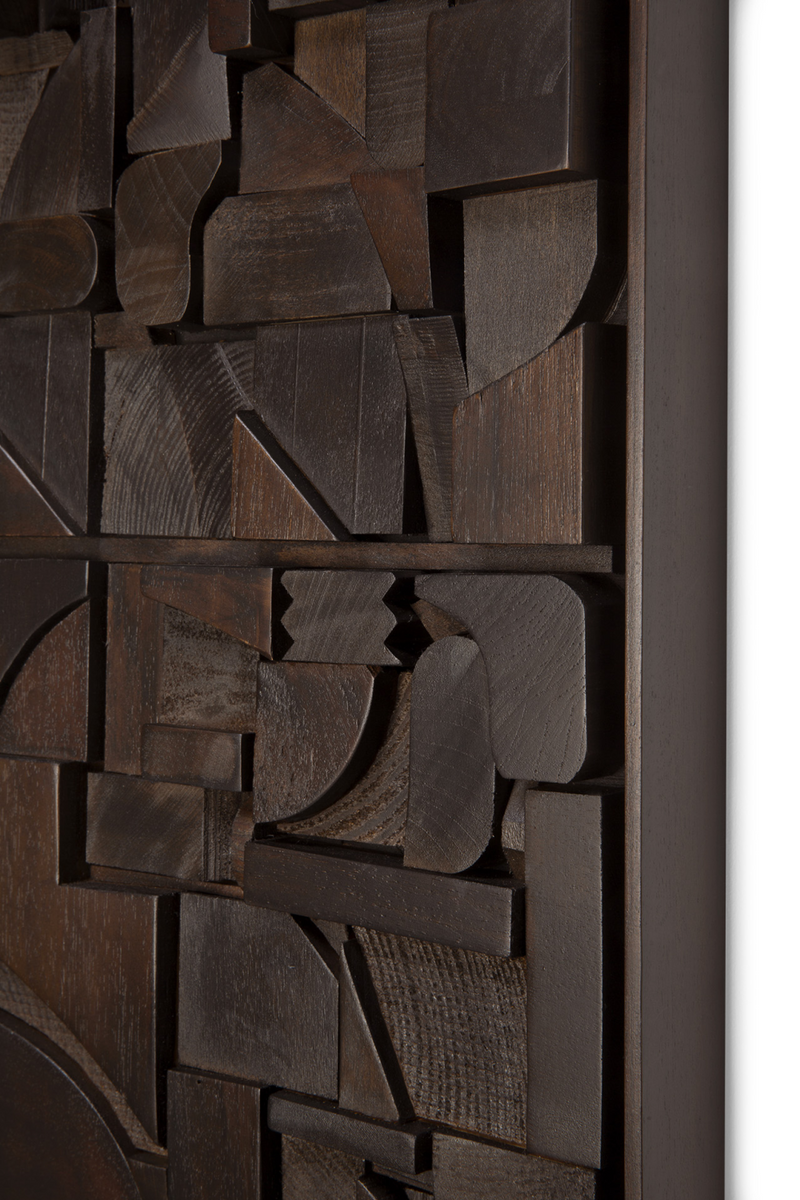 Arte Mural Rectangular de Madera | Ethnicraft Bricks | Oroa.es