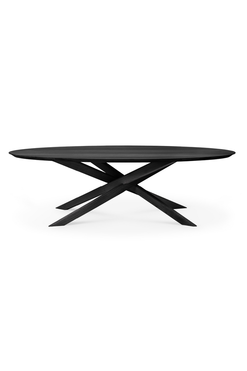 Mesa de Comedor Ovalada de Roble Negro | Ethnicraft Mikado | Oroa.es